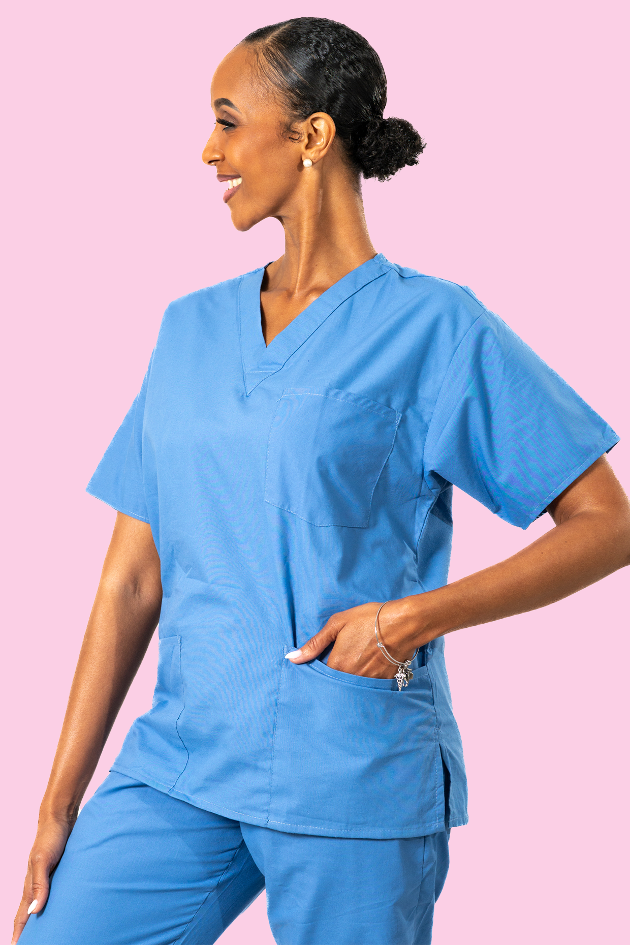 Turquoise Scrub Top