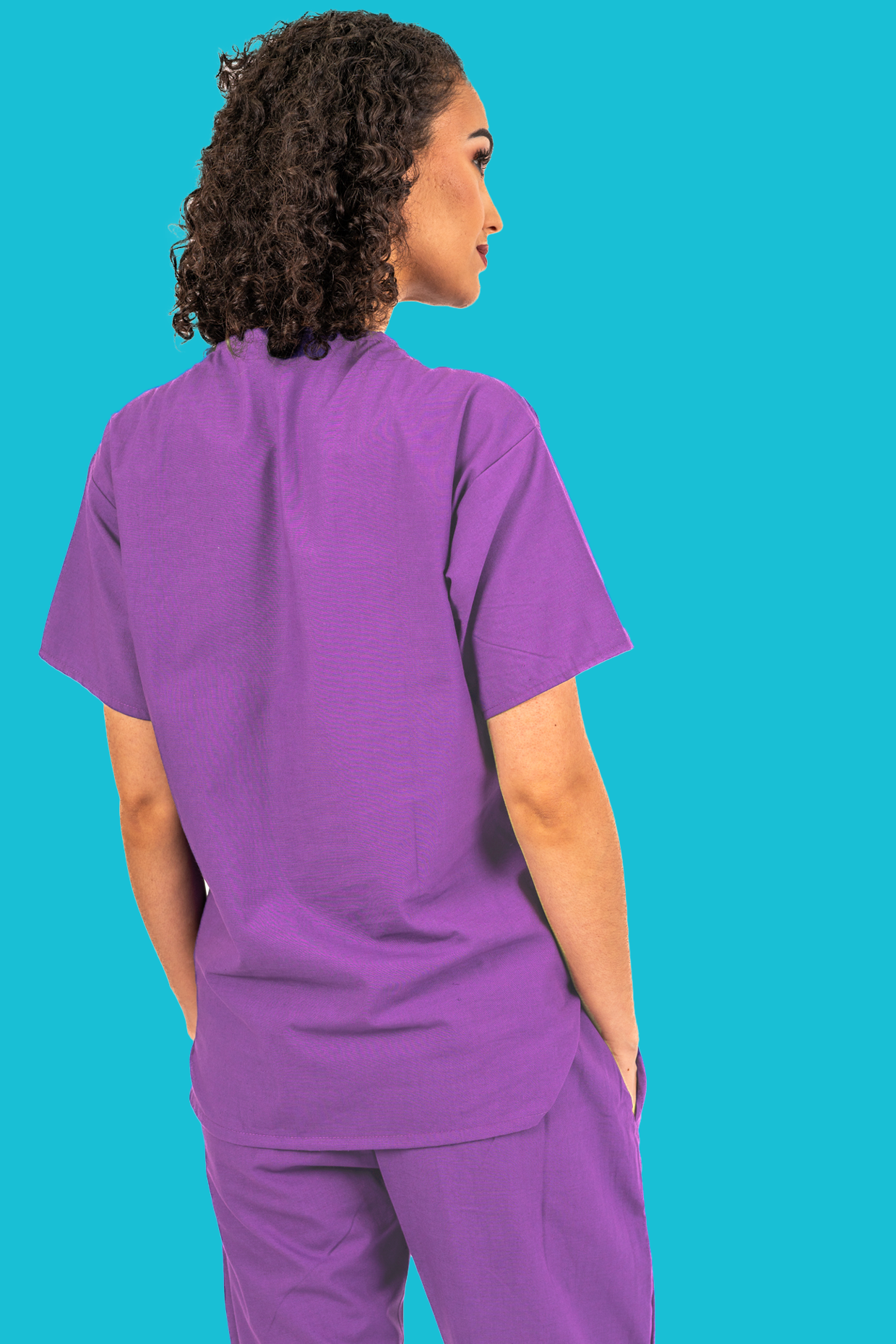 Violet Scrub Top