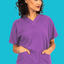 Violet Scrub Top